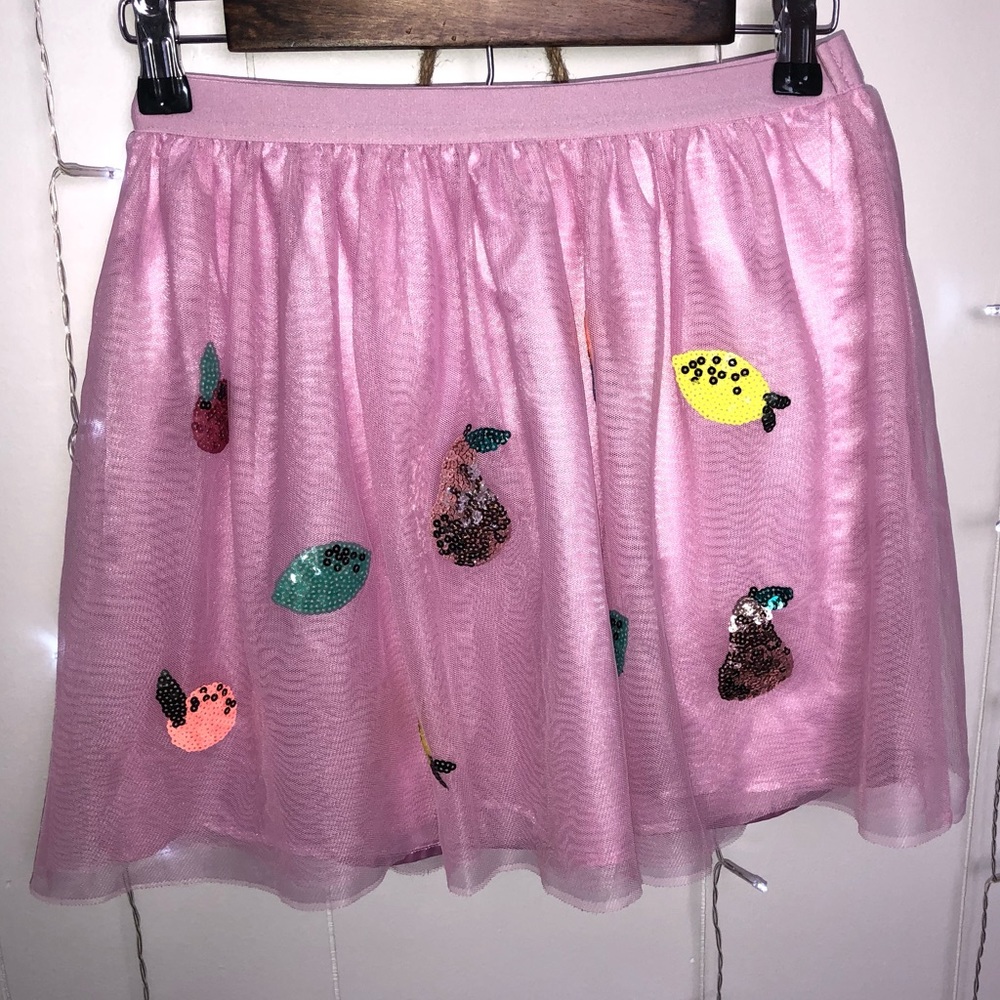 Emoji fruit sequin tutu skirt